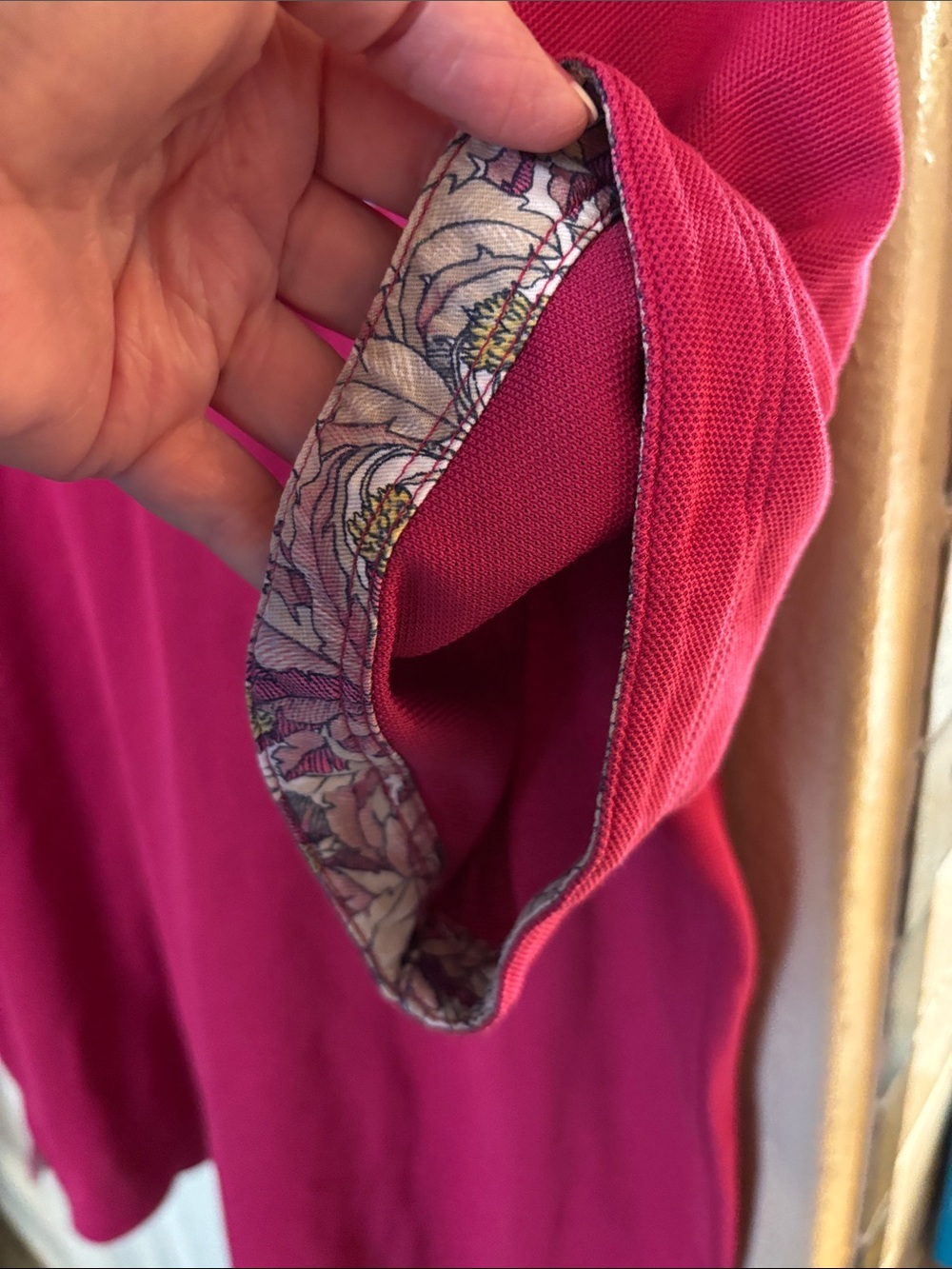 Tommy Bahama Raspberry Polo with Micro-Embroidered Fish - Picture 5 of 9
